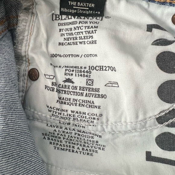 BlankNYC women’s The Baxter ribcage straight leg size 28 distressed jeans NWT - Picture 6 of 11